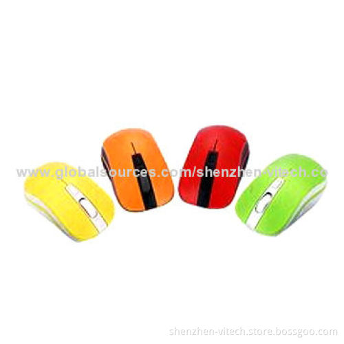Fashionable 2.4GHz Optical 4D Wireless Mice with 800-1,600 Adjustable DPI